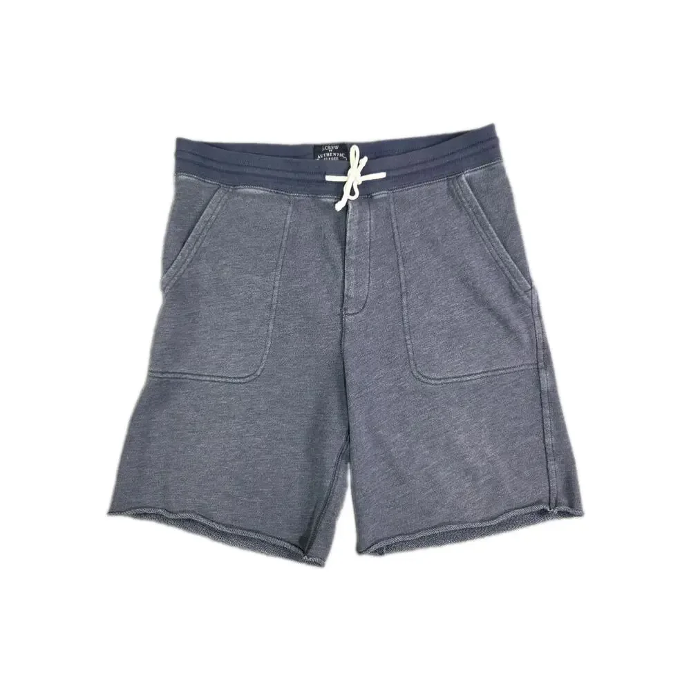 J.Crew Authentic Men's Fleece Shorts Size S Raw Hem Blue New York C40